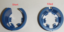 Turnarea prin injecție Captura scurtă împotriva părții umplute corect Injection Molding Short Shot vs Properly Filled Part